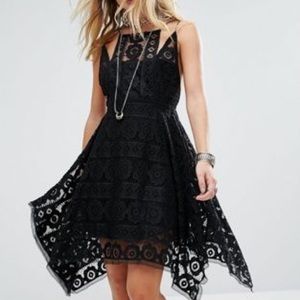 Free People Just Like Honey Lace Drape Hem…